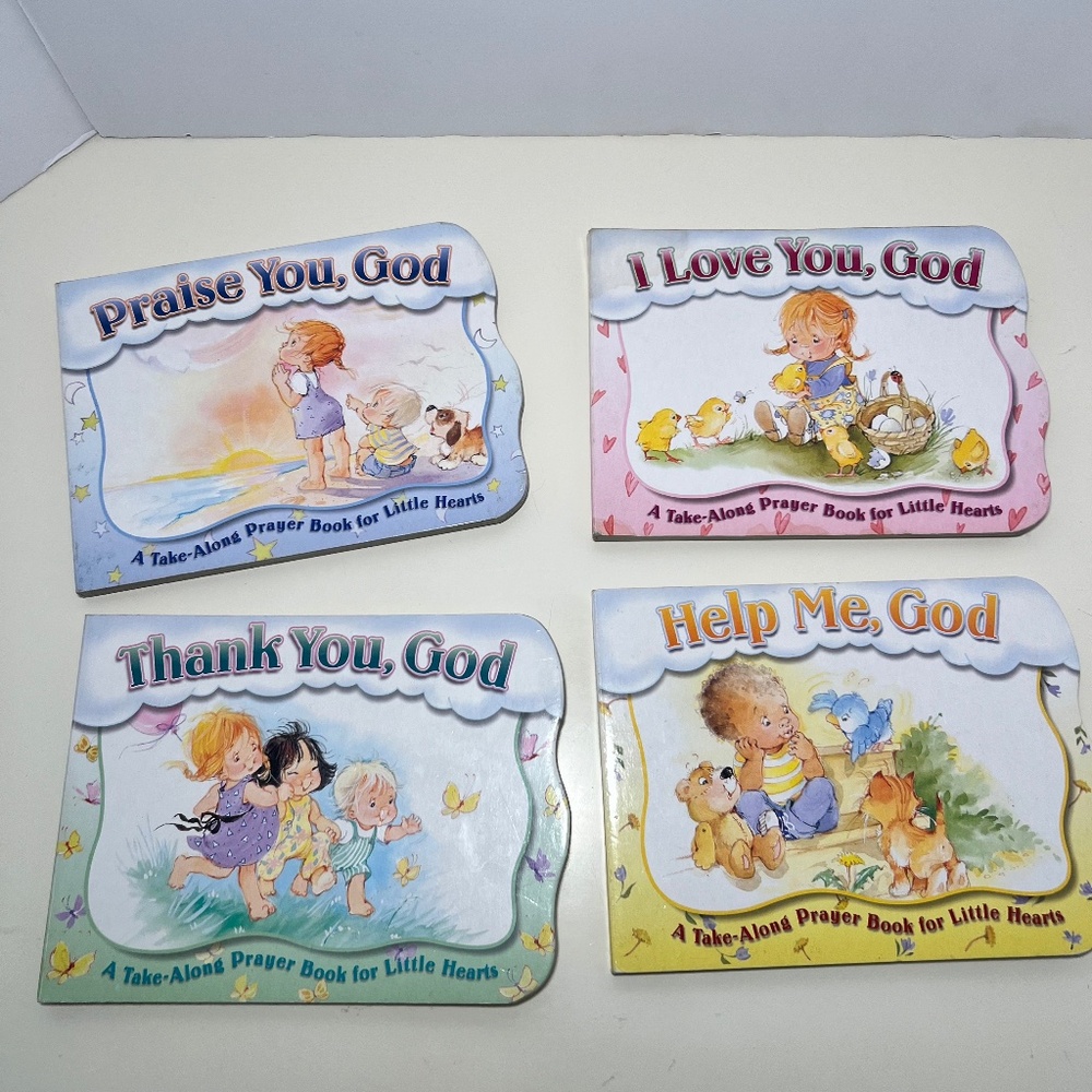 Set of Four Precious Bible God Children's Board Books I love You, Praise, Help